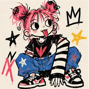 Generated Pop Magazine Doodle Overlay visual example