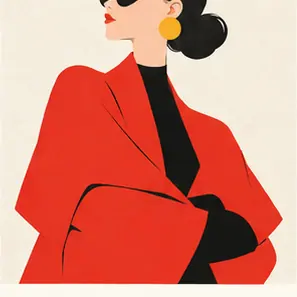 Generated Minimal Bold-Color Fashion Geometry visual example
