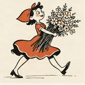 Generated Bold Retro Advertising Cartoon visual example