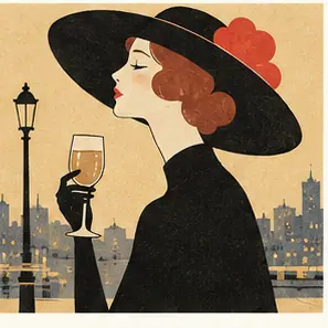 Generated Flat Belle-Époque Poster Figure visual example