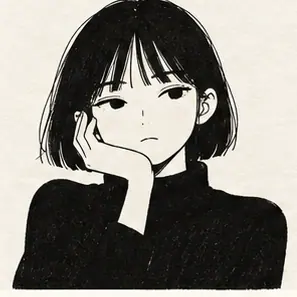 Generated Cool Minimal Black-and-White Figure visual example