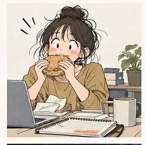 Generated Cute Essay-Manga Everyday visual example