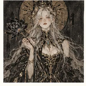 Generated Ornate Dark-Fantasy Figure visual example