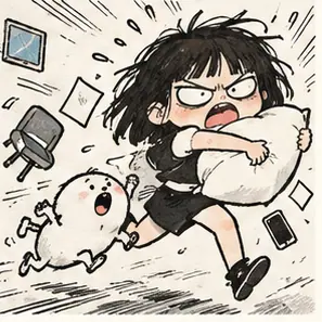 Generated Fast-Paced Chinese Meme Comic visual example