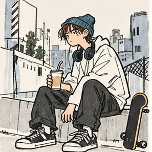 Generated Free-Line Urban Youth Comic visual example