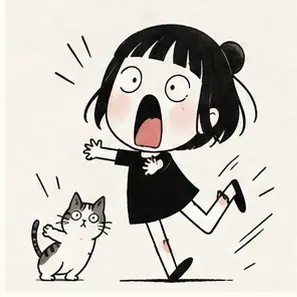 Generated Japanese Offbeat Four-Panel Cartoon visual example
