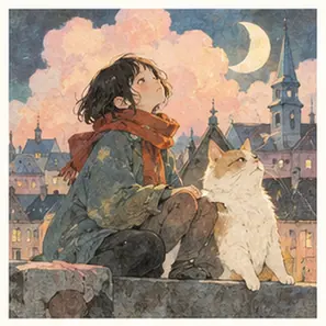 Generated Dreamy Emotional Picturebook Comic visual example