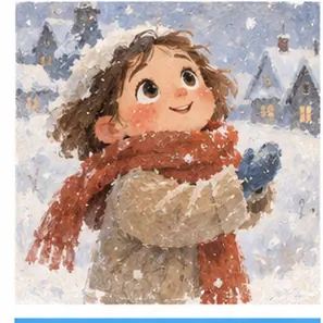 Generated Painterly Gouache Animation Storybook visual example