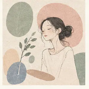 Generated Minimalist Organic Pastel Editorial visual example