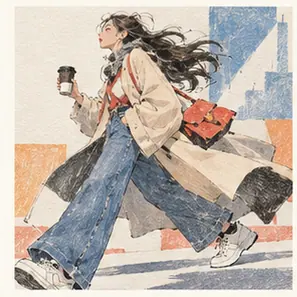 Generated Chic Urban Editorial Motion Character visual example