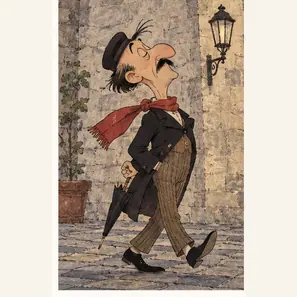 Generated Vintage 70s European Comic Animation Cel visual example