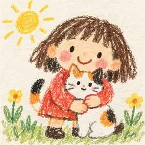 Generated Charming Children Crayon Storybook visual example