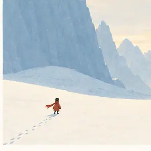 Generated Minimalist Atmospheric Storybook & Vast Scale Contrast visual example