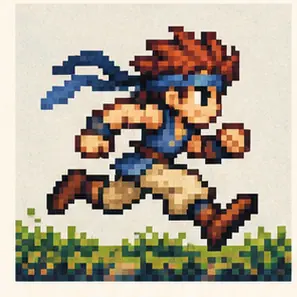 Generated Sixteen-Bit Adventure Character visual example