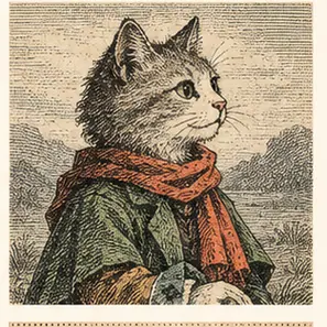 Generated Hand-Colored Engraving Illustration visual example