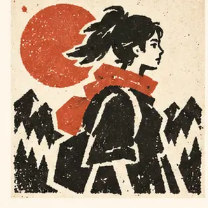 Generated Cut-Stencil Poster Character visual example