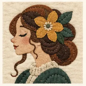 Generated Layered Appliqué Portrait visual example