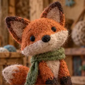 Generated Felt Fox Puppet visual example